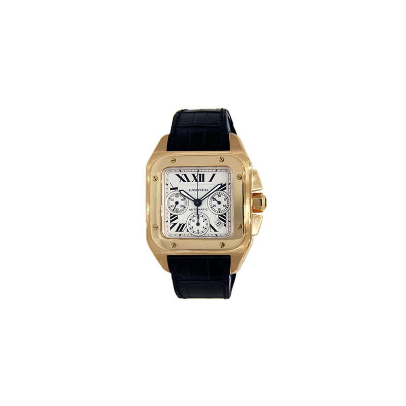 Cartier Santos 100 Chronograph Yellow Gold