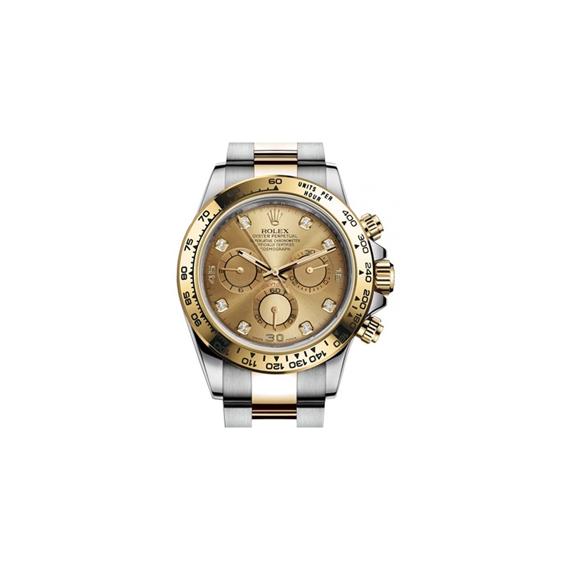 Rolex Daytona Steel/Yellow Gold Diamond Dial116503
