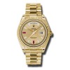 Rolex Day-Date II RARE Factory Champagne Ruby Baguette Dial