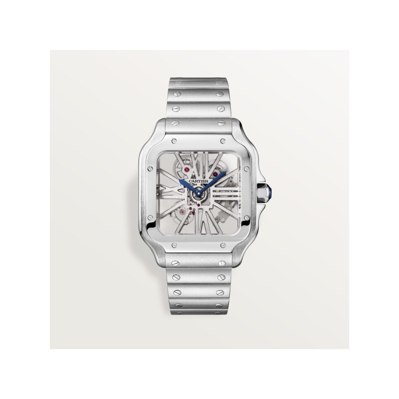 Cartier Santos De Cartier WHSA0015 Skeleton Steel 