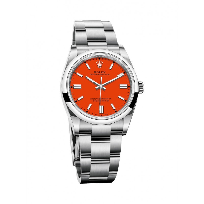 Rolex Oyster Perpetual 41mm Steel Red Dial 124300