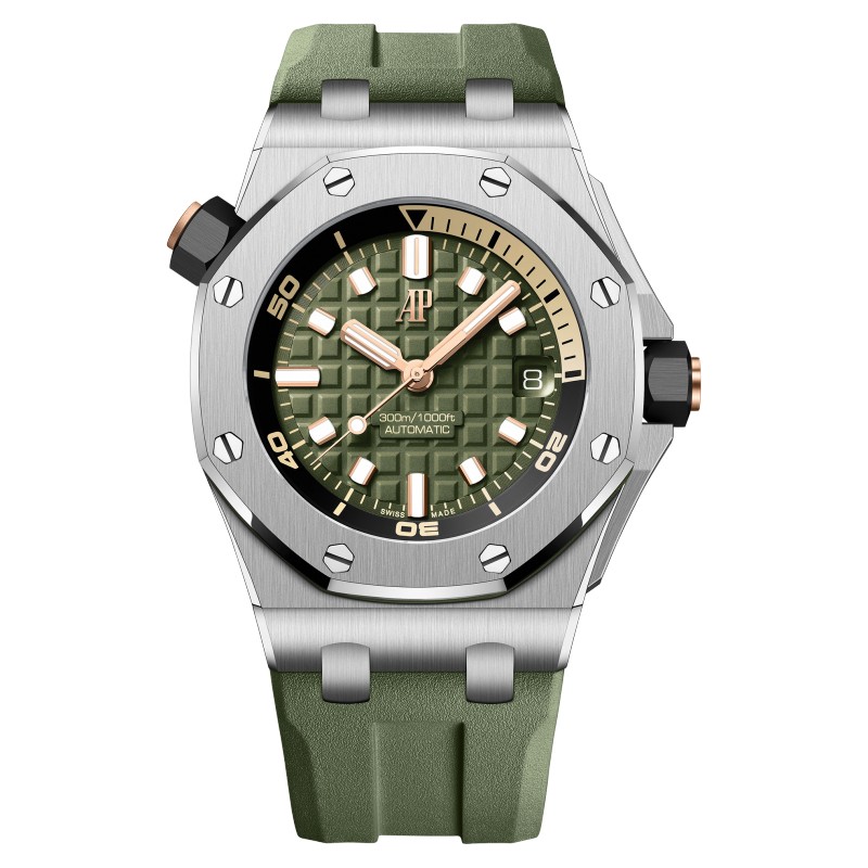 Audemars Piguet 15720st Diver Offshore Steel Green 