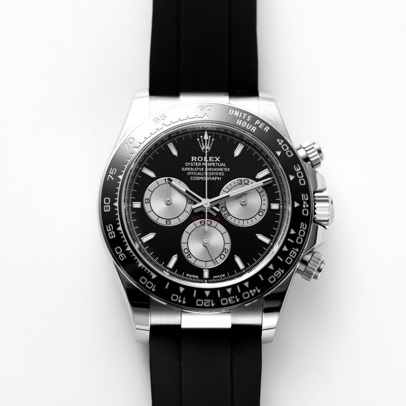 Rolex Daytona OsyterFlex 126519LN White Gold Ceramic New Style 